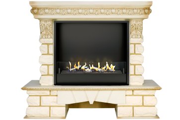 Биокамин в портале Firezo Pierre luxe Lord Слоновая кость, стандарт