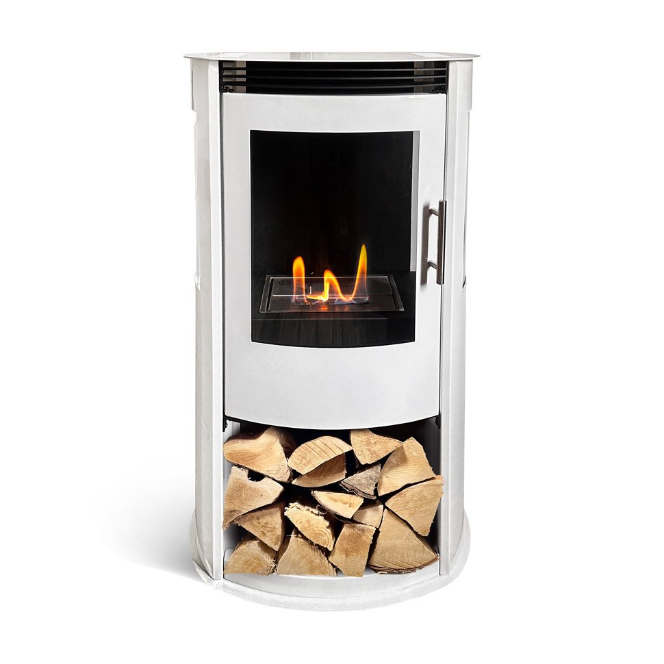 Напольный биокамин Debut белый
