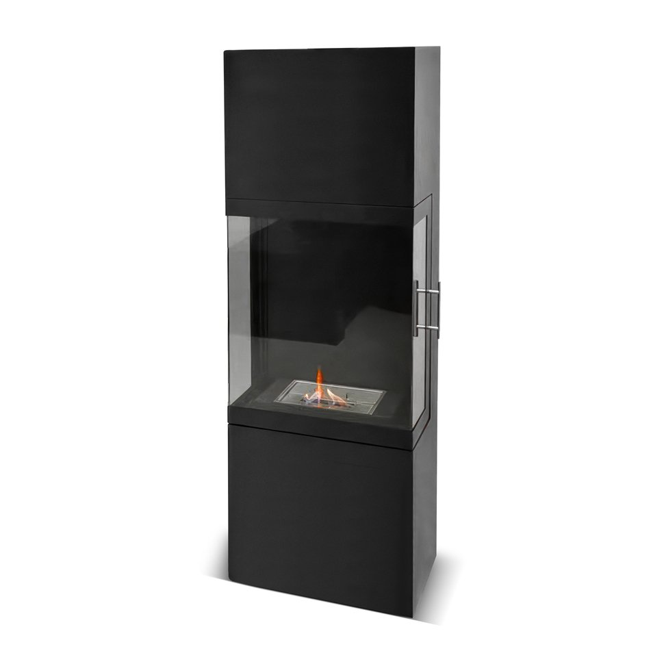 Напольный биокамин SafeFlame Tower черный Напольный биокамин SafeFlame Tower черный